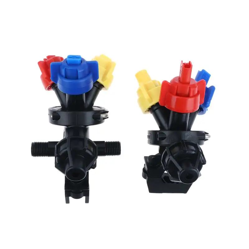 New 3 Heads Spray Tube Fittings Pipe Clamp Adjustable Sector Prevent Dripping Garden Watering Agricultural Sprayer Connect Tool
