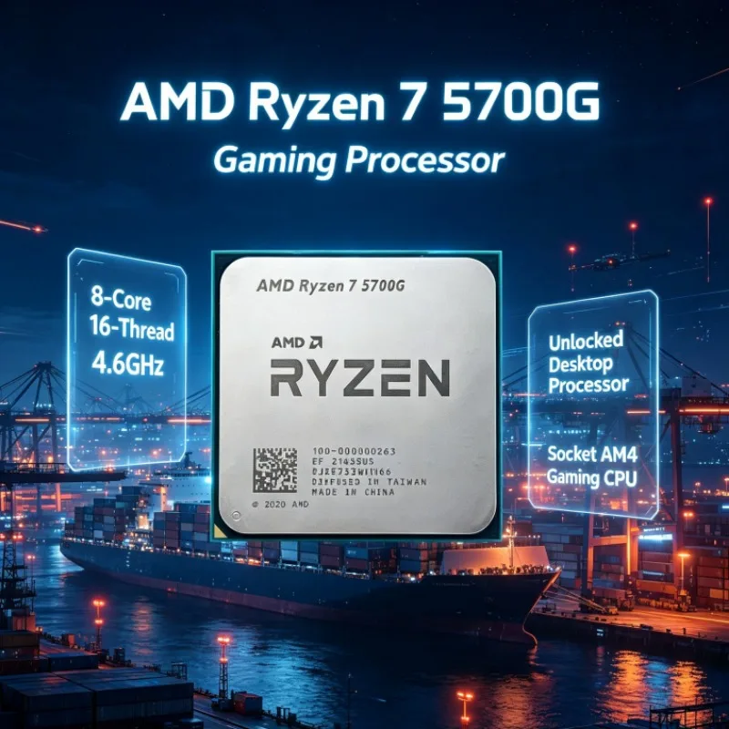AMD Ryzen 7 5700G 100-000000263 7nm AM4 Desktop CPU 4.6GHz 8-Core 16-Thread 16MB L3