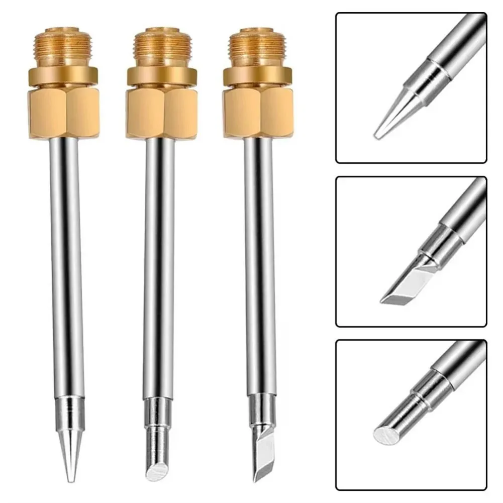 

Simplify Your Repairs with Our Pack of Three USB Compatible Mini Electric solder tips featuring copper nickel plating