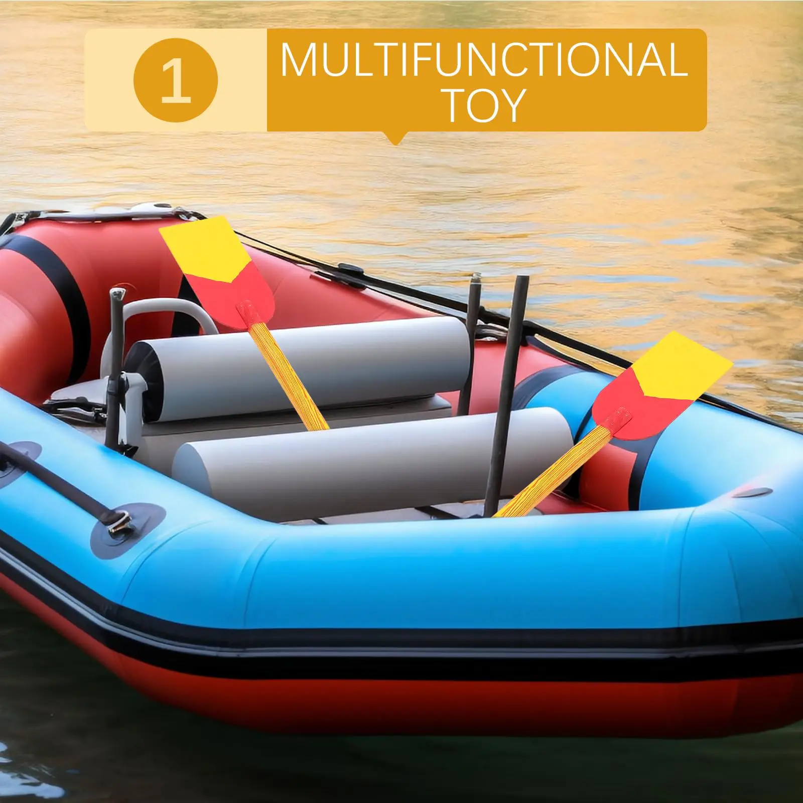 

Wooden Children Boating 195x28x4cm Red Yellow Drift Boat Canoe Stage Decor prop cosplay performing supplies