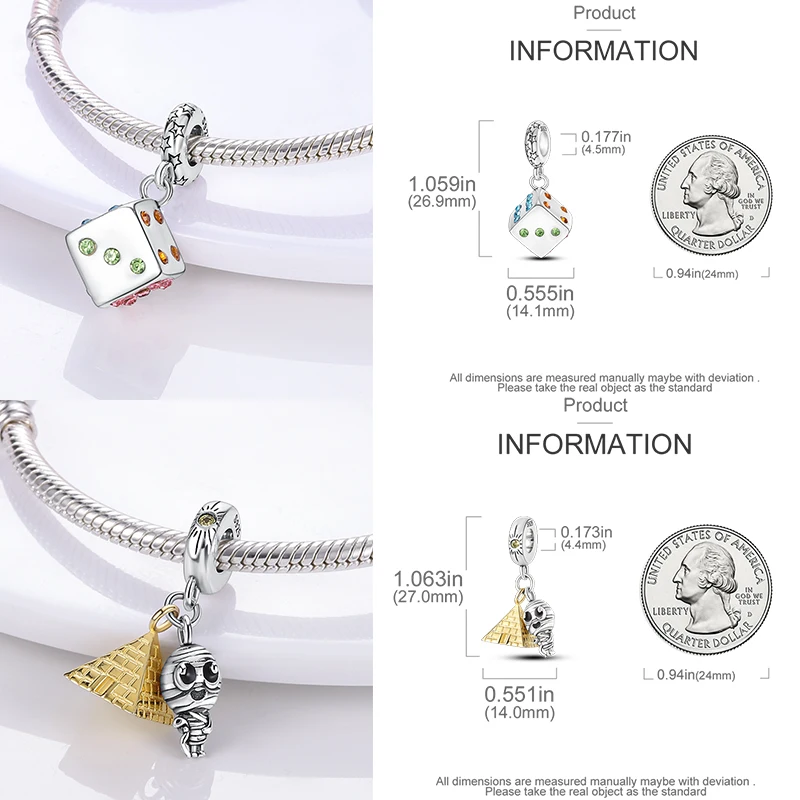 925 Sterling Silber Charm-Perlen Tagebuch Film Haus Sonne Mond Flugzeug Reise Kaffee DIY Armband Halskette Schmuck Geschenk für Frauen – Detail 31