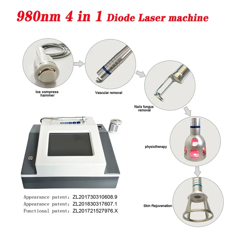 

2025 Multifunctional 980nm Diode Laser Machine For Nail Fungal Treat Spider Veins Vascular Removal Physiotherapy Skin Rejuvenati