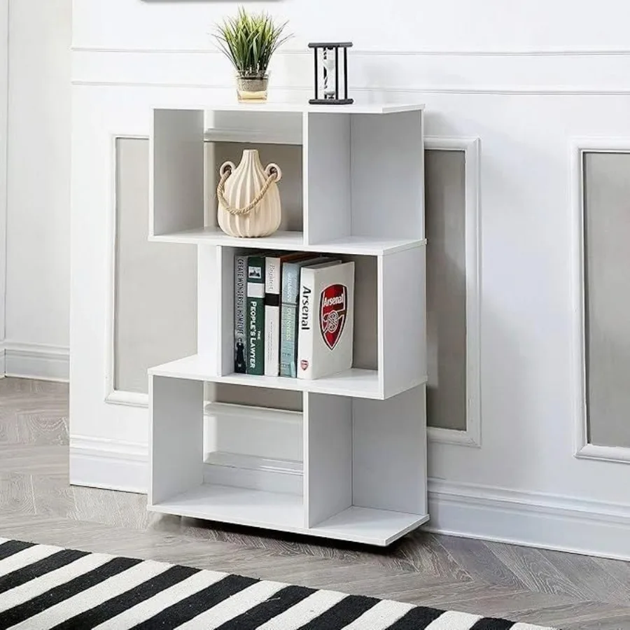 

White threelayer simple household bookshelf