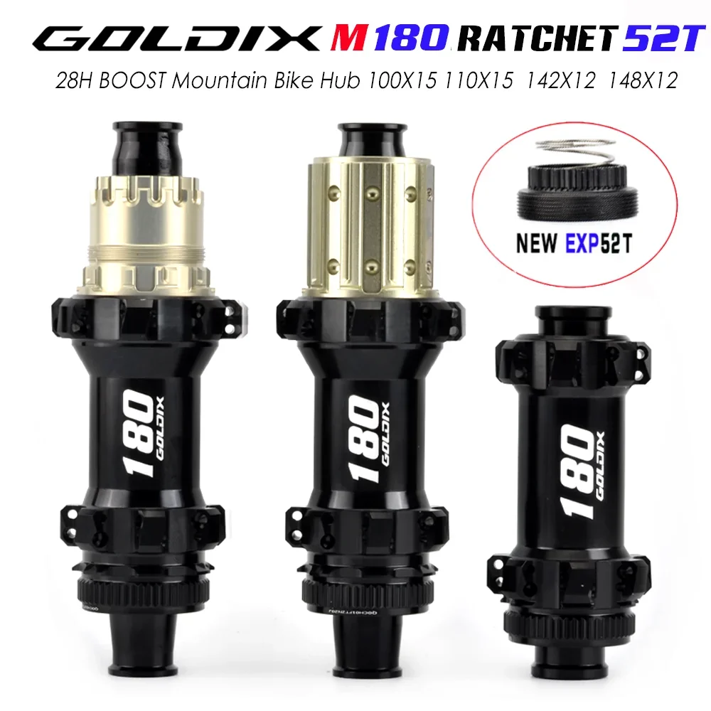 GOLDIX M180 BOOST central lock28H EXP52T ratchet mountain bike hub suitable for SHIMANO and SRAM 11/12 speed bicycle accessories