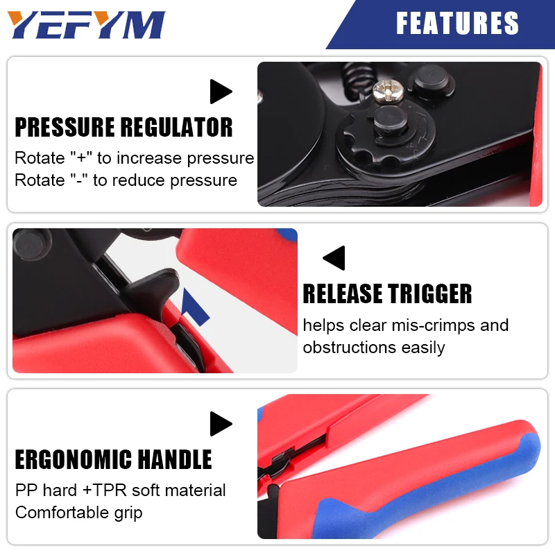 Crimping Pliers Ferrule Sleeves Tubular Terminal Tools HSC8 6-4A/6-6A/16-6E Wire Crimper Tools Household YEFYM