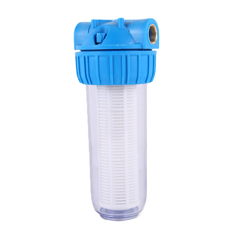 

10-inch transparent filter shell household water purifier pre-filter high-pressure cleaner microporous mesh filter element