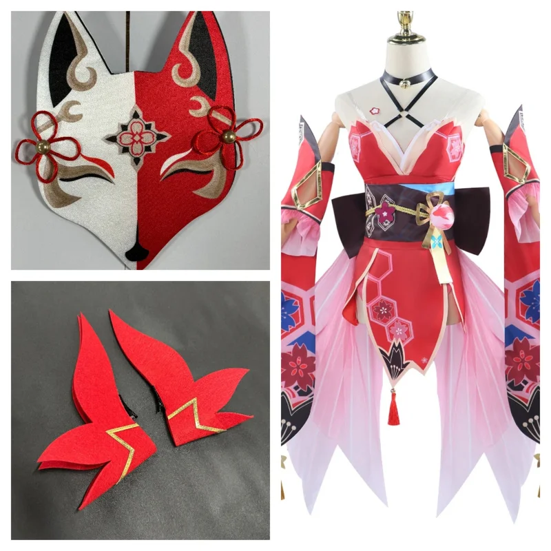 مجموعة كاملة من الإصدار الجديد المتلألئ مع قناع أزياء تنكرية للعبة هونكاي ستار رايل سباركل كوسبلاي فستان الزي الرسمي