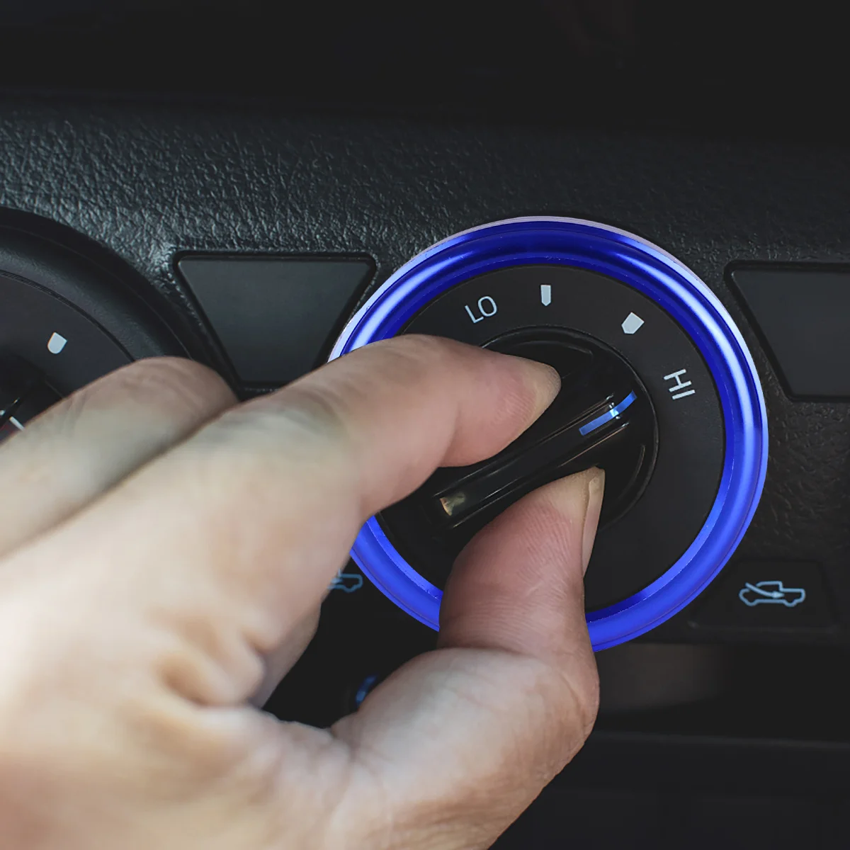 

3Pcs Air Condition Knob Ring Covers Aluminum Durable Car Interior Decoration Stylish Air Condition Button Rings Upgrade