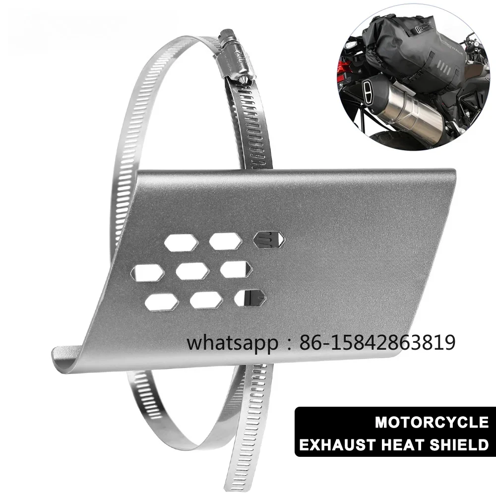 Motorcycle Exhaust Pipe Heat Shield Cover 1 or 2 Pcs for Protective Bag Universal Motorbike Guard Anti-scalding Cover