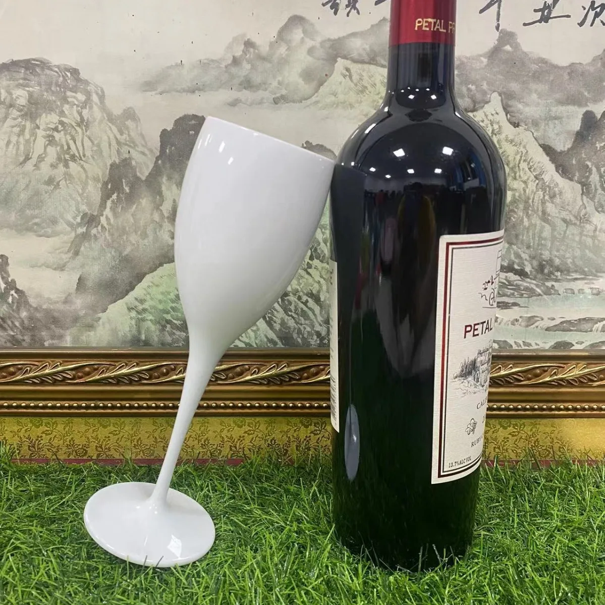 Champagne Flutes Plastic Wine Glasses White polypropylene material