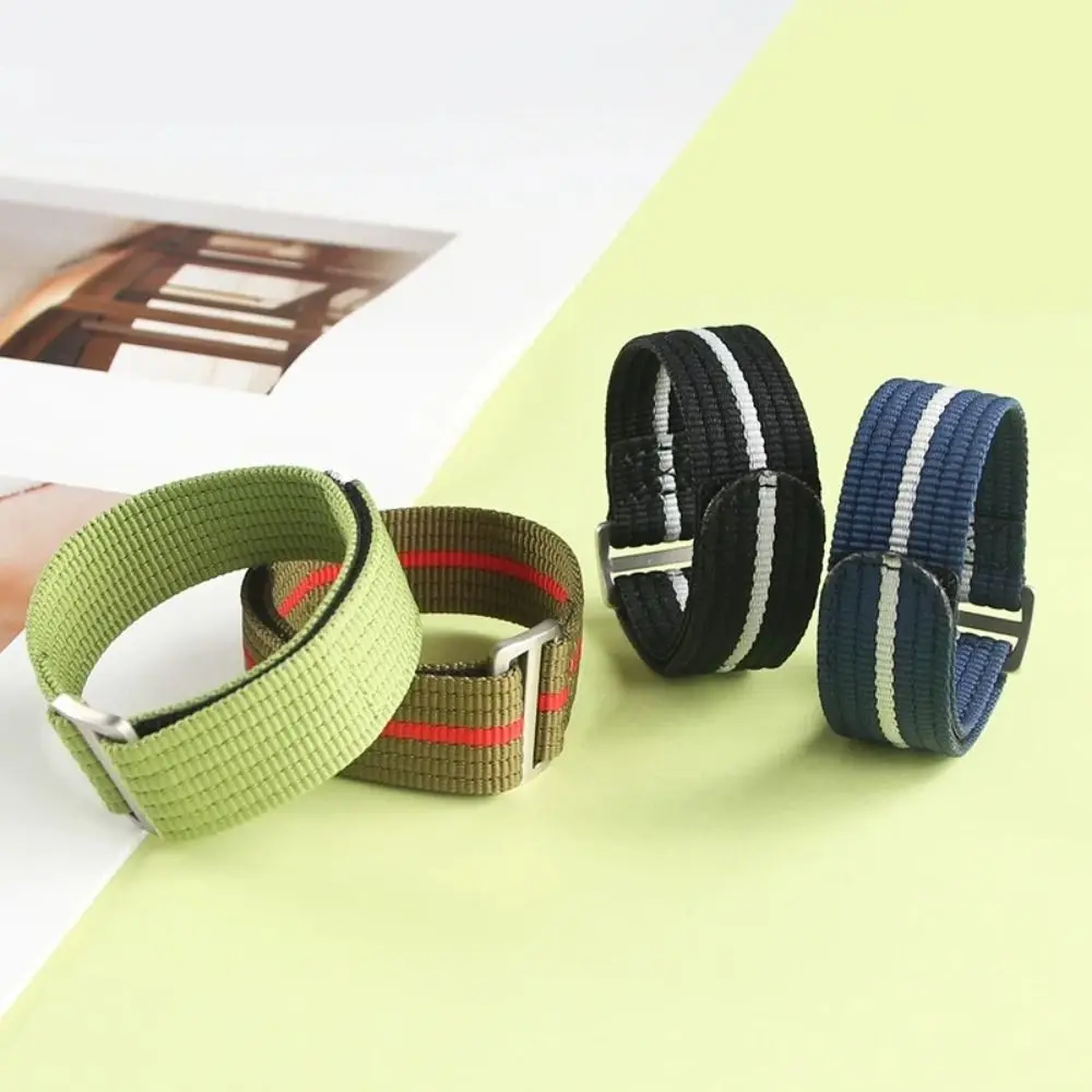 튜더 베이 프리미엄 시계 밴드 스포츠 편안한 세척 가능한 팔찌용 나일론 루프 스트랩 20mm 22mm