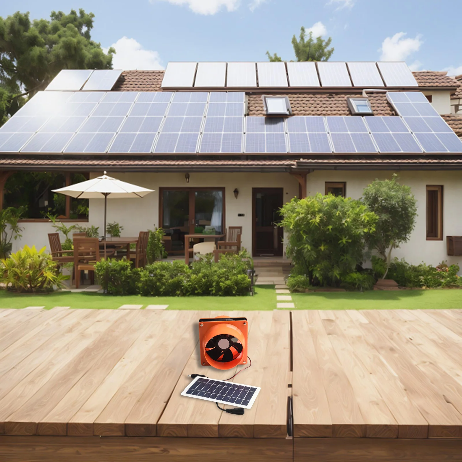 4-inch Exhaust Fan 12V Solar Power Fan ABS Material Energy-Saving Design Daylight Operation Carbon Footprint Reduction