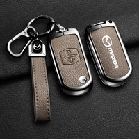 Zinc Alloy Car Key Holder for Mazda Axela Atenza 3 2 6 CX3 CX5 CX30 CX8 CX9 MX5 RX7 SKYACTIV Remote Protector Car Key Cover
