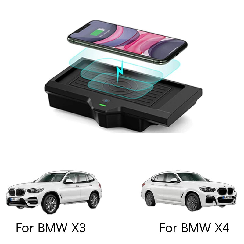 

Car Qi Wireless Charger For BMW X3 G01 2018-2022 2023 BMW X4 2019 2020-2022 2023 Wireless Phone Charging Pad Mat Accessories