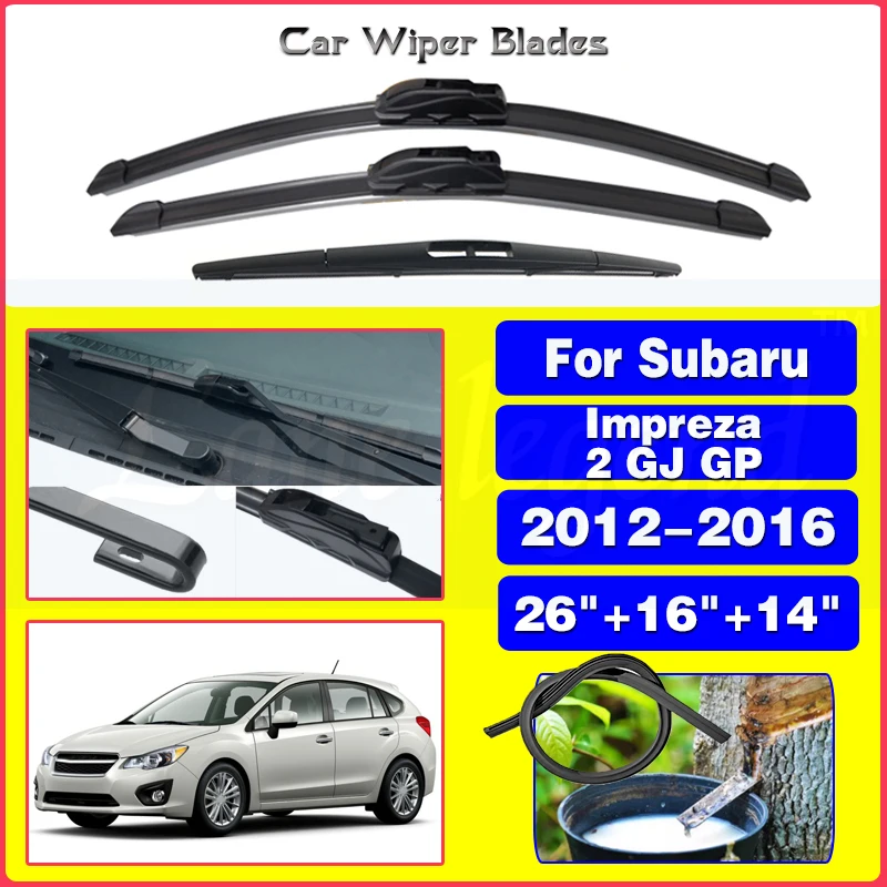 

For Subaru Impreza 2 GJ GP Hatchback WSX XV Crosstrek 2012 - 2016 Front Windscreen Wiper Blades Window Winshield Car Accessories