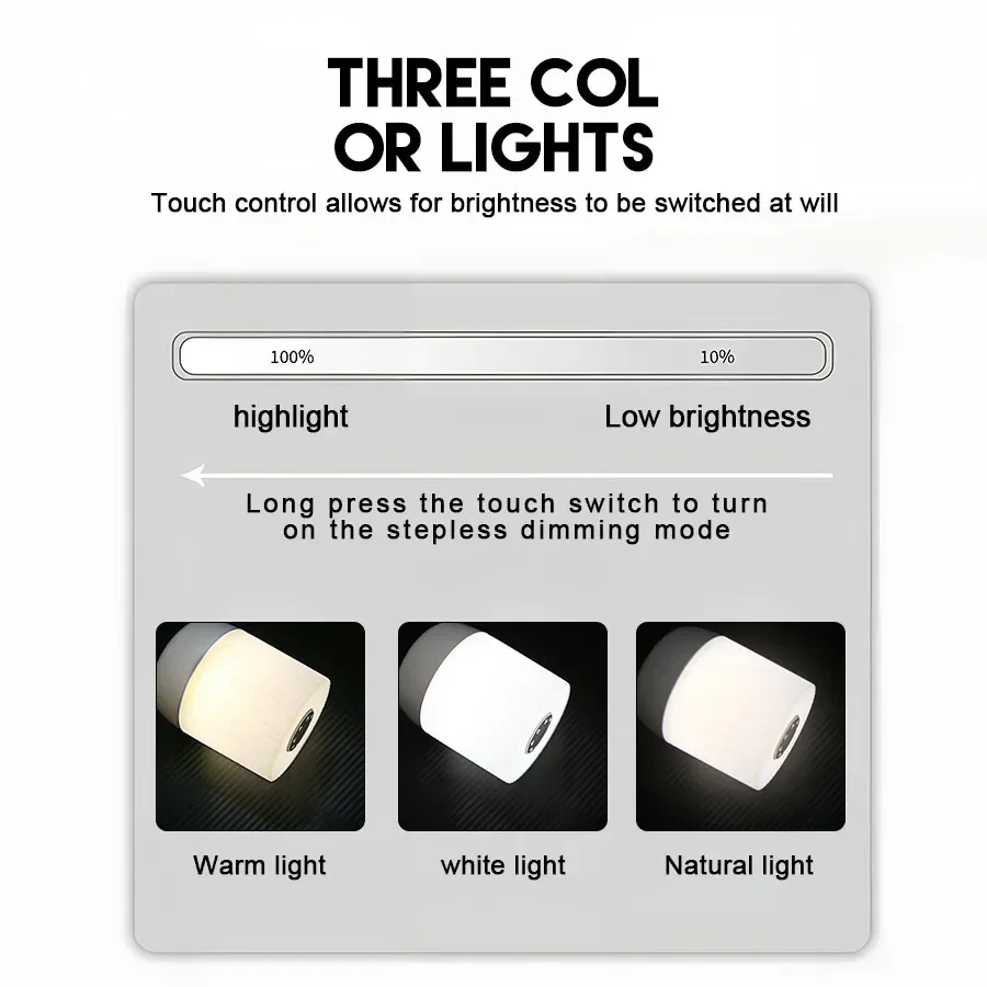 Bedside Led Night Lights Dimmable Charging Desktop Night Lamps Bedroom Bedside Lighting Decoration Touch Reading Led Table Lamps