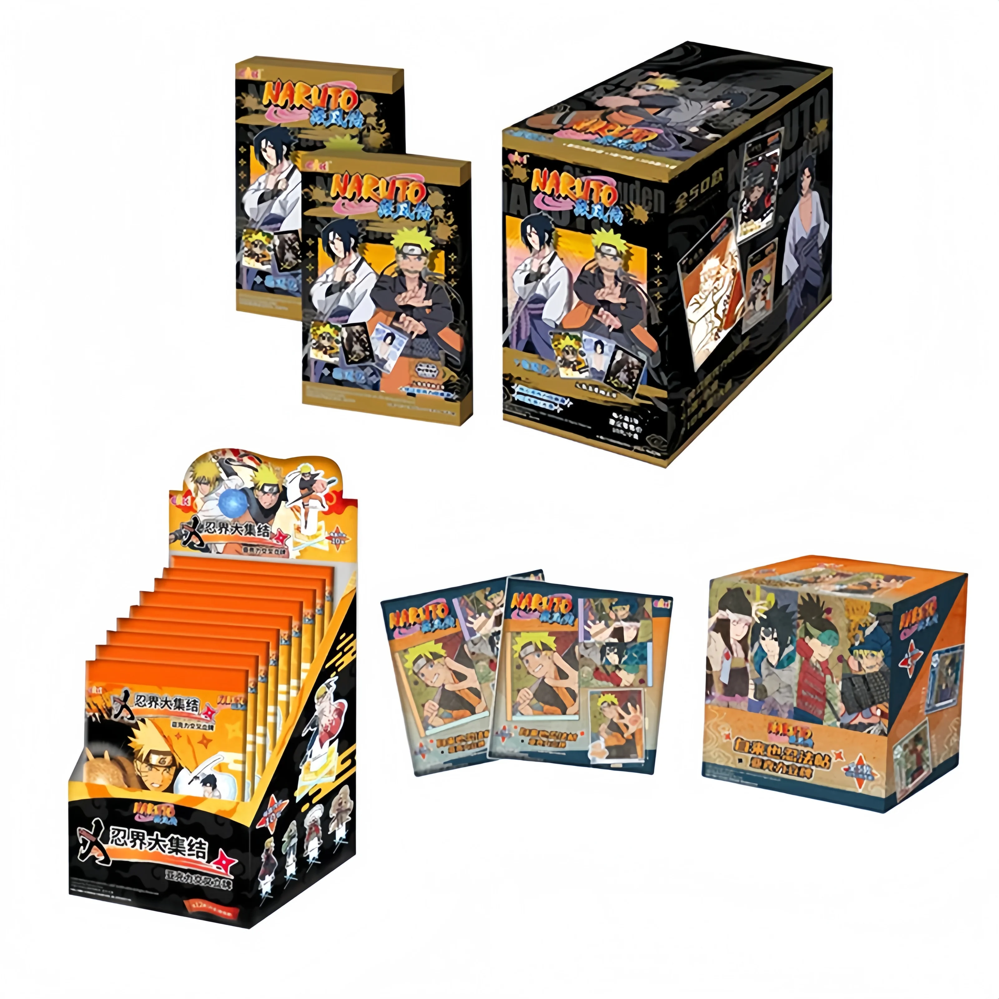 Genuine Naruto Cards Box Anime Figure Card With Card Bricks Uzumaki Sasuke Collection Flash Card Toy Game Hobby Gift for Kids