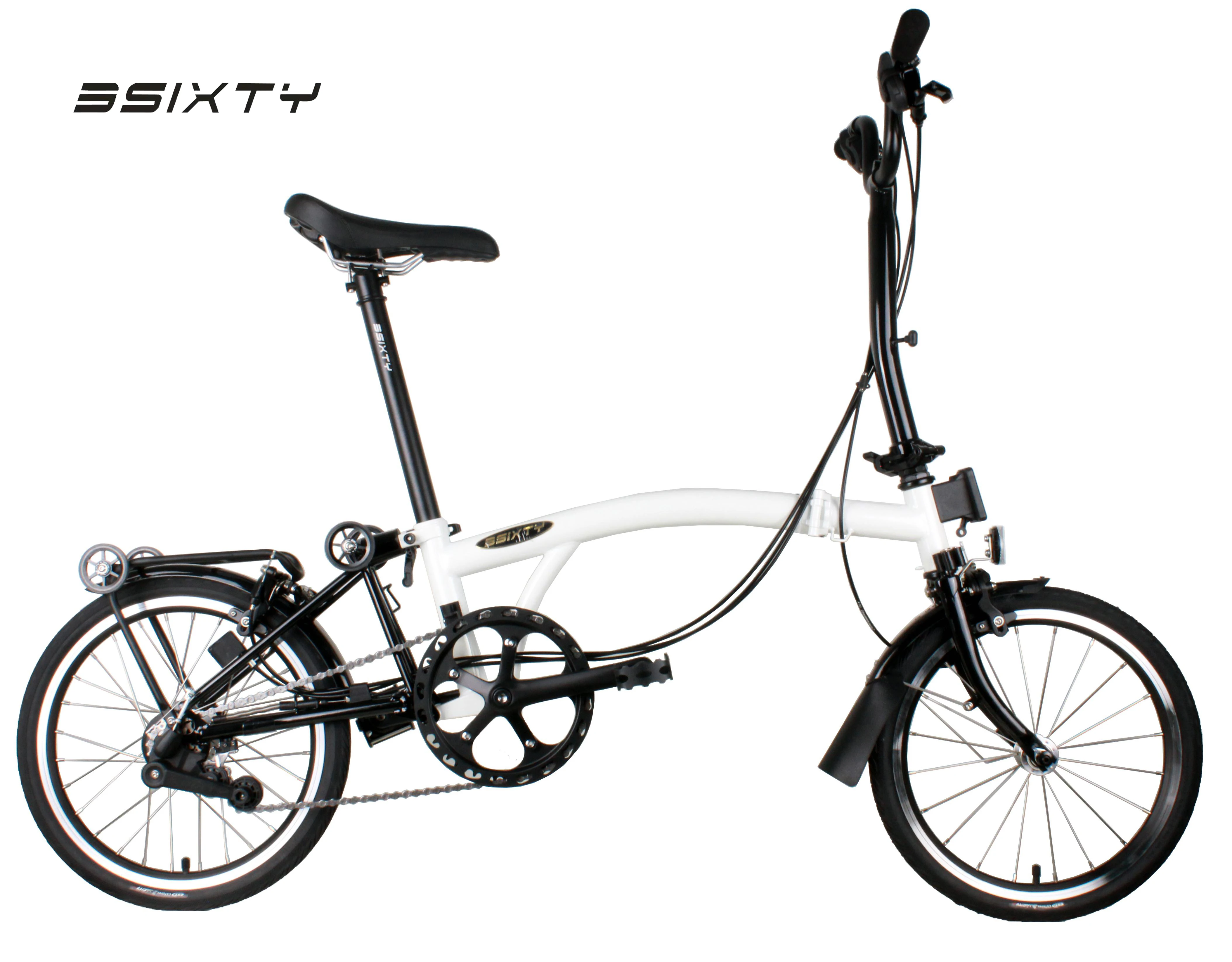 3SIXTY Faltrad, 16 Zoll faltbares Citybike, zusammenklappbare Fahrräder für Erwachsene, S6-Faltfahrrad, leichtes faltbares Fahrrad aus Aluminiumlegierung