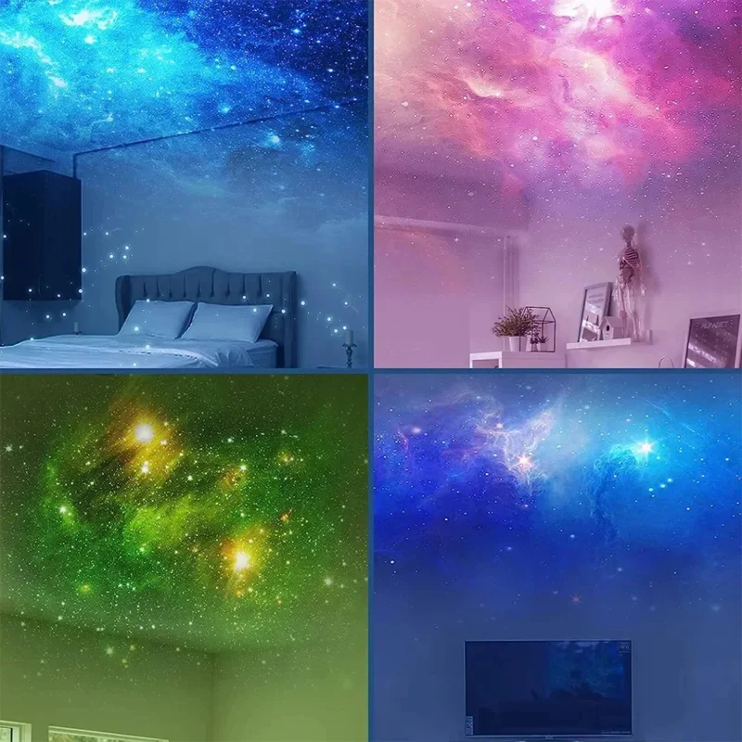 Céu estrelado projetor LED Night Light, lâmpada astronauta exclusivo, impressionante rotação moderna, presente perfeito para decoração do quarto, novo