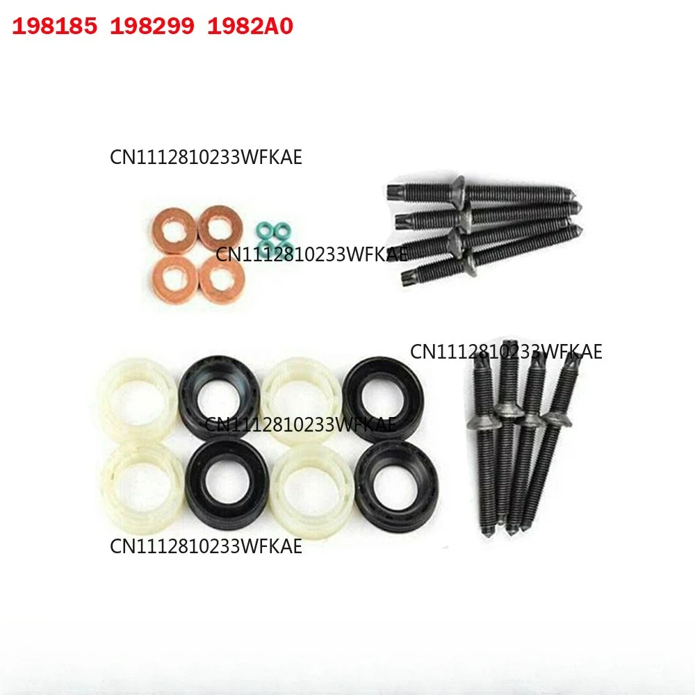 1982A0 Fuel Injector Seal Washer O-Ring Kit For 1.6 HDI Peugeot 207 307 407 Partner Citroen C2 C3 198185 1378433 1314368 198299