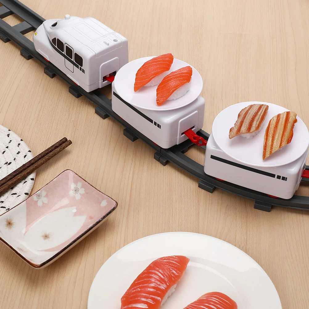 Train Tracks Toys Conveyor Belt Sushi Electric Trains for Kids Sashimi Child