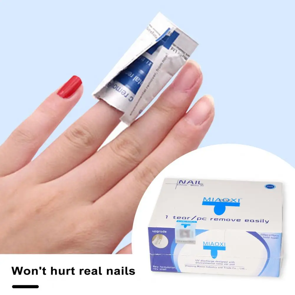 Foil Wraps for Nail Polish Removal Efficient Nail Polish Gel Removal Kit with Foil Wraps Caps Tools for Manicure for Easy