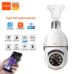 TYSH Tuya 1080p Wireless 360 Rotate Auto Tracking Panoramic 3mp wifi camera Light Bulb Wifi Ptz Ip Cam Remote Viewing