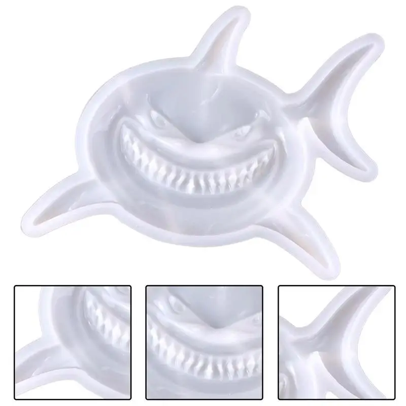 Silicone Resin Molds Vivid Scary Animal Molds Silicone Shark Mould Flexible DIY Accessories For Home Decors Craft Making