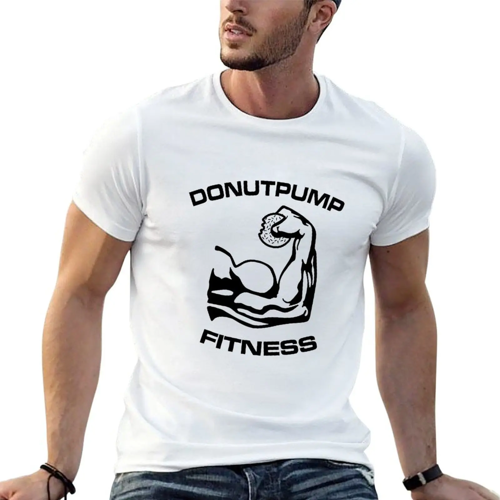 تي شيرت DonutPump Fitness OG تي شيرت للرجال جرافيك مضحك G Man تي شيرت للرجال تي شيرت