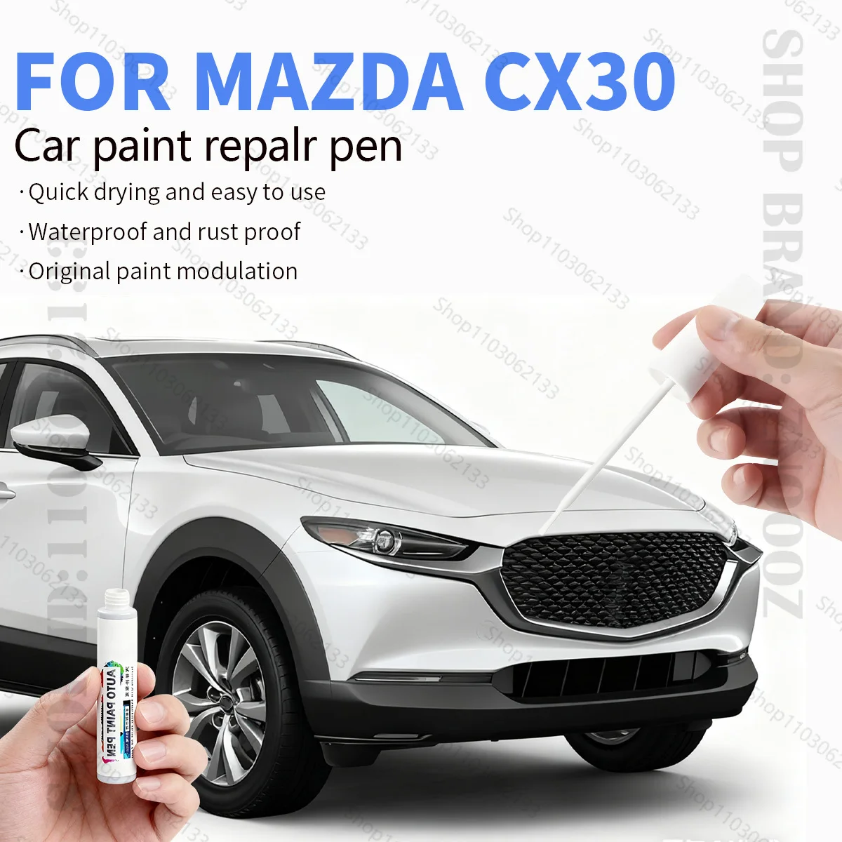 

Для Mazda CX30 2019-2025 DM ручка для ремонта краски Touch Up средство для удаления царапин DIY автоаксессуары черный, белый, серебристый, синий, коричневый, серый