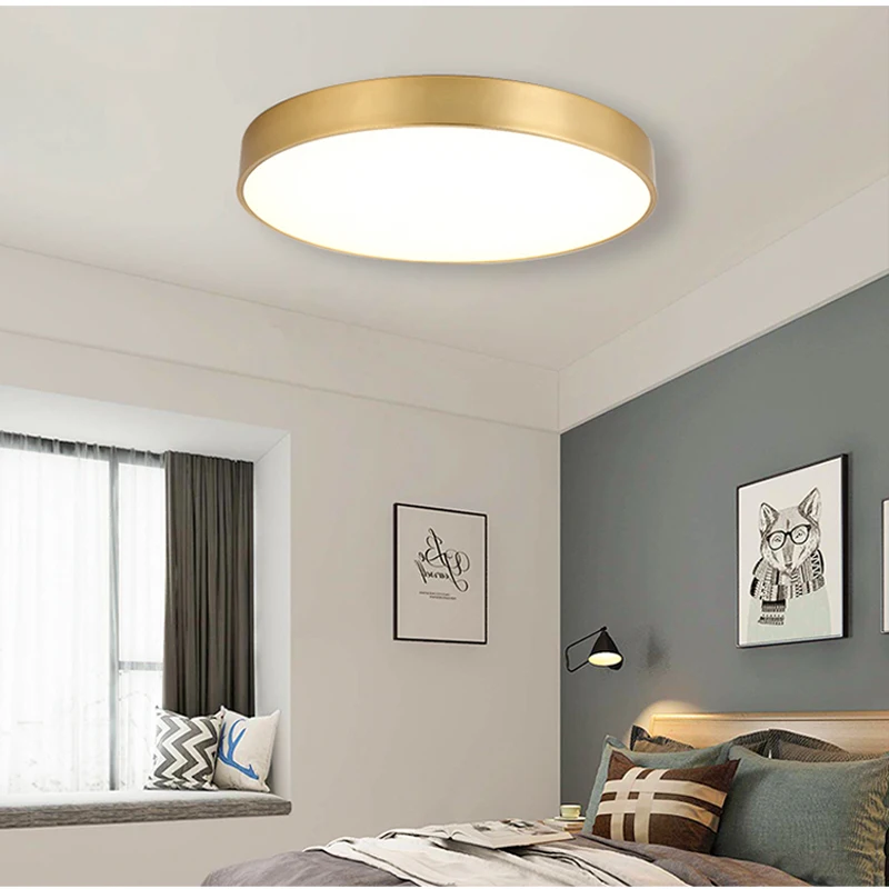 Imagem -03 - Ultra-fino Led Lâmpada do Teto Lâmpada de Ouro Instalação de Superfície Sala de Estar Quarto Remoto Decoração Home Iluminação 110v 220v