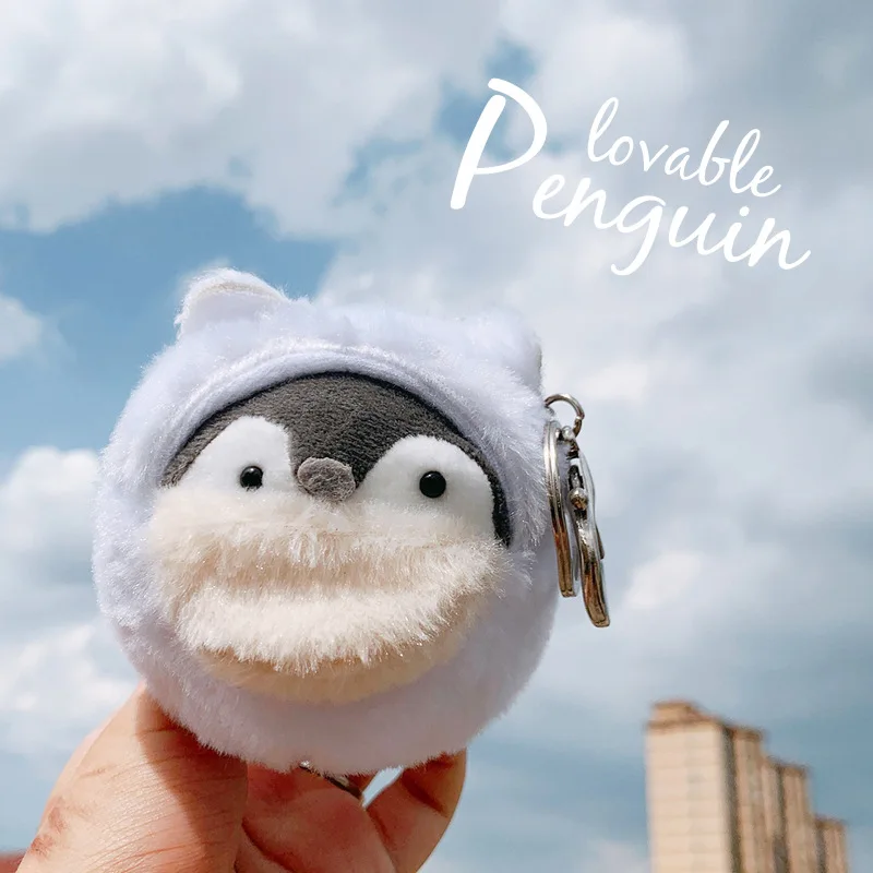 Cute Cartoon Penguin Stuffed Plush Dolls Toys Key Ring Mini Animal Plush Doll Keychain Bag Pendant Kids Toy Birthday Gifts