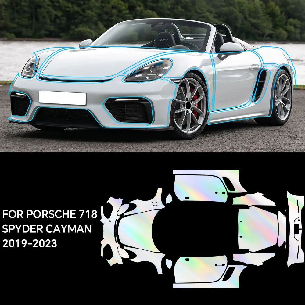 

Custom Precut For Porsche 718 Spyder Cayman GT4 Car Paint Protection Film Auto Body TPU Transparent Anti Scratch Car Accessorie