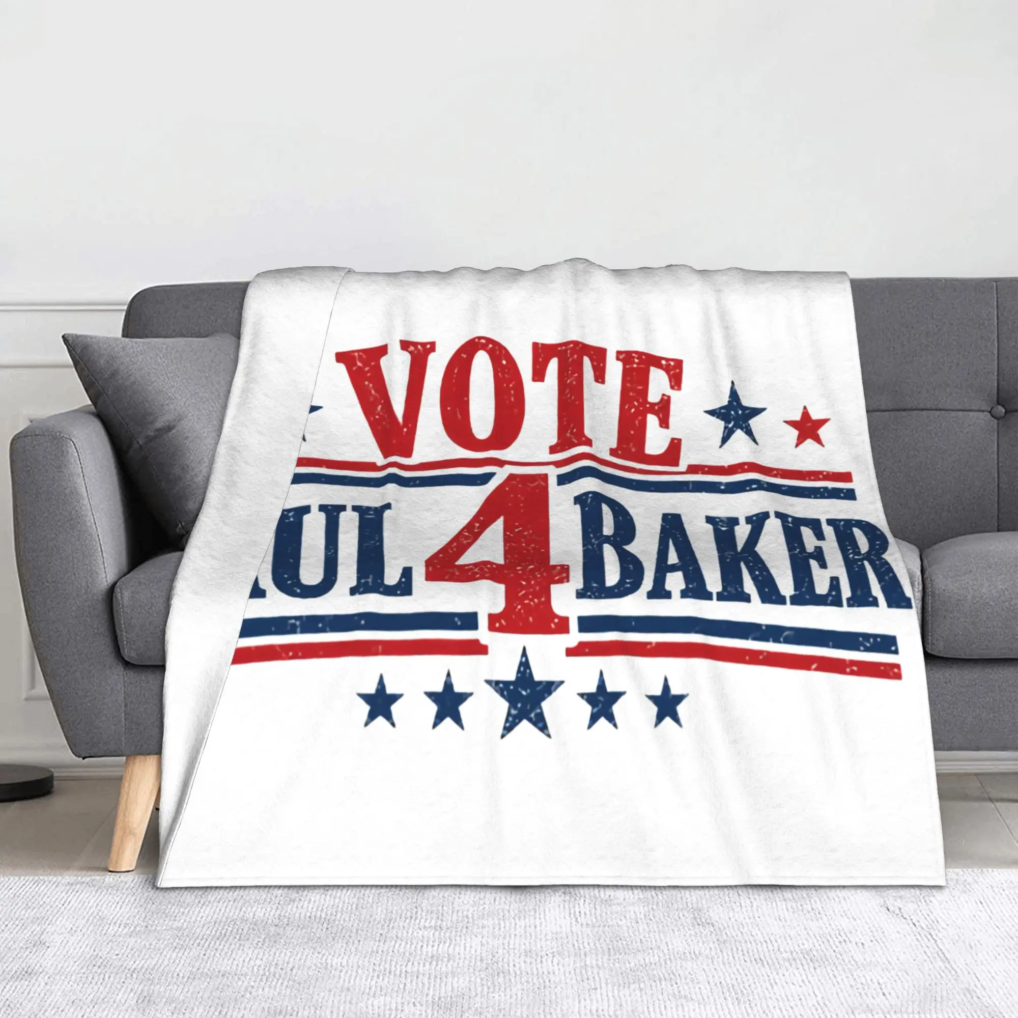 Vote 4 Paul Baker Blanket   Fuzzy Throw Blankets Bedding Couch Printed Ultra-Soft Warm Bedspreads