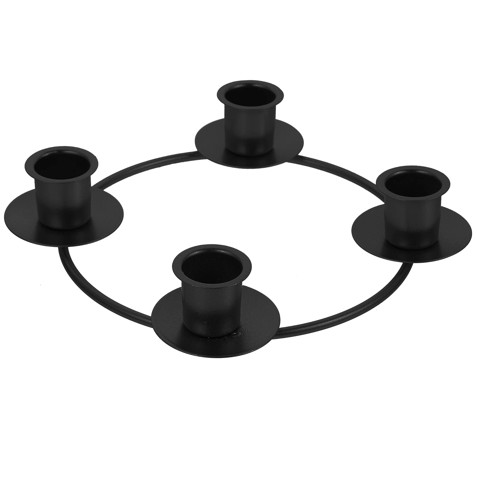 Christmas Decorations Outdoor Advent Candlestick Wreath Accessories 19X19X33CM Holder Ring Ornament Black Xmas