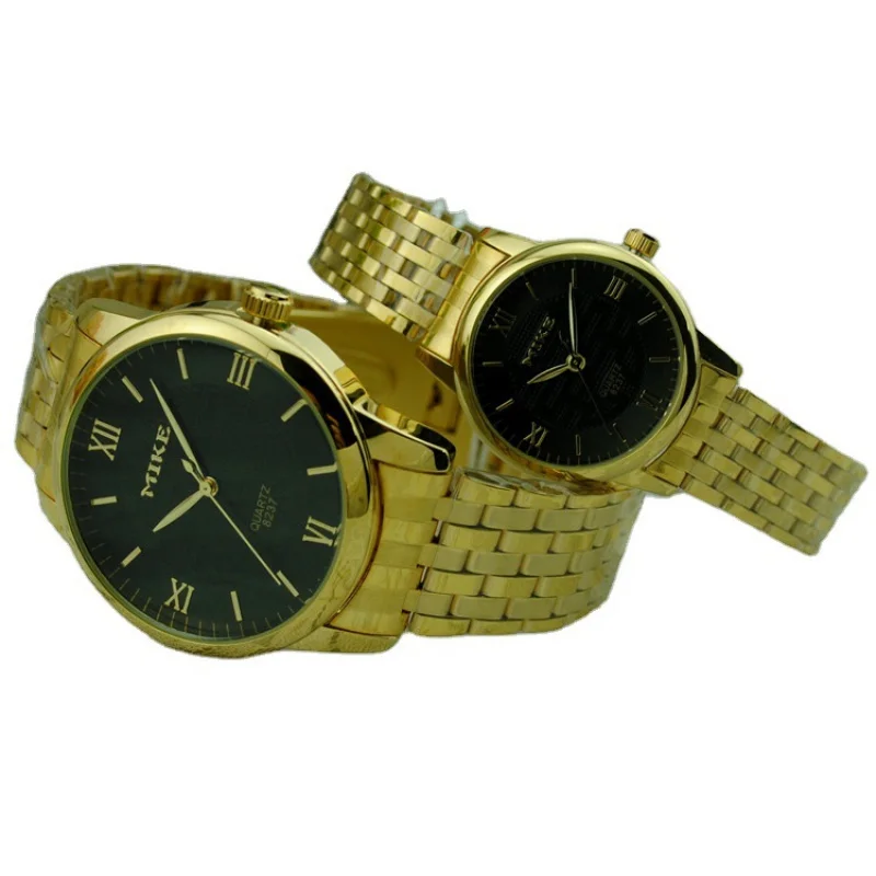 Mike Fashion Watch Golden Watch Business Couple Watch Steel Watch8237