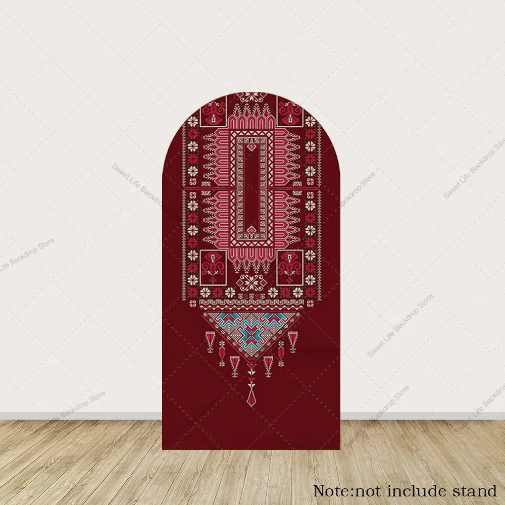 パレスチナ刺繍アーチカバーパーソナライズされた結婚式の招待状ナイトパーティー婚約ブライダルシャワーアーチ背景