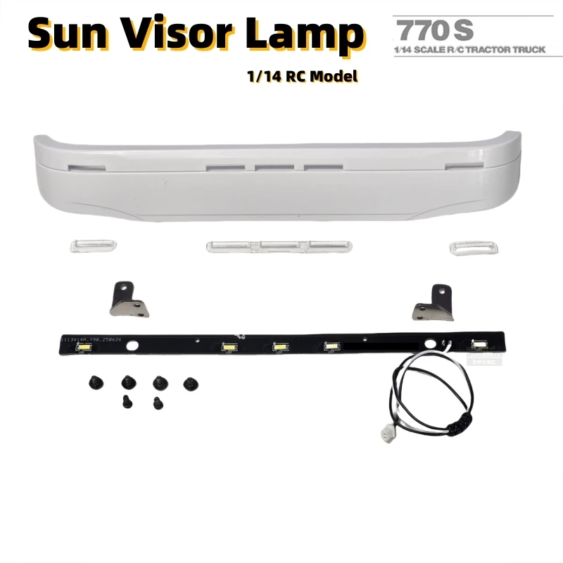

770S Sun Visor Lamp Light LED Upgrade For 1/14 Tamiya RC Lesu Scania Man Actros Romote Control Trailer Tipper Model Toy
