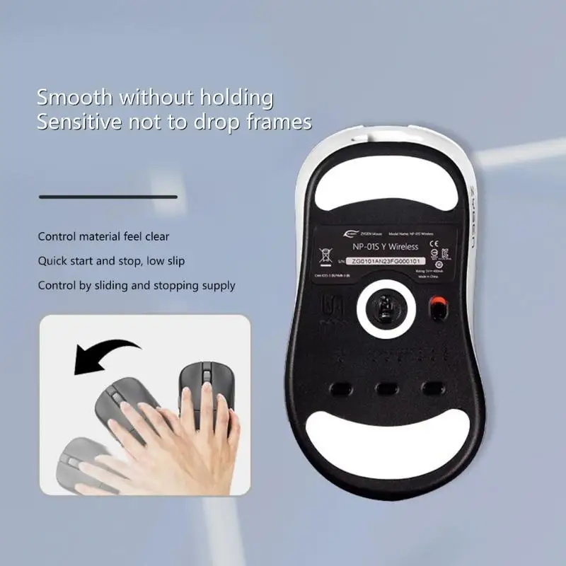 

Q1JF Mouse Skin Mouse Skates Side Stickers Sweat Resistant Tape for VAXEE NP01