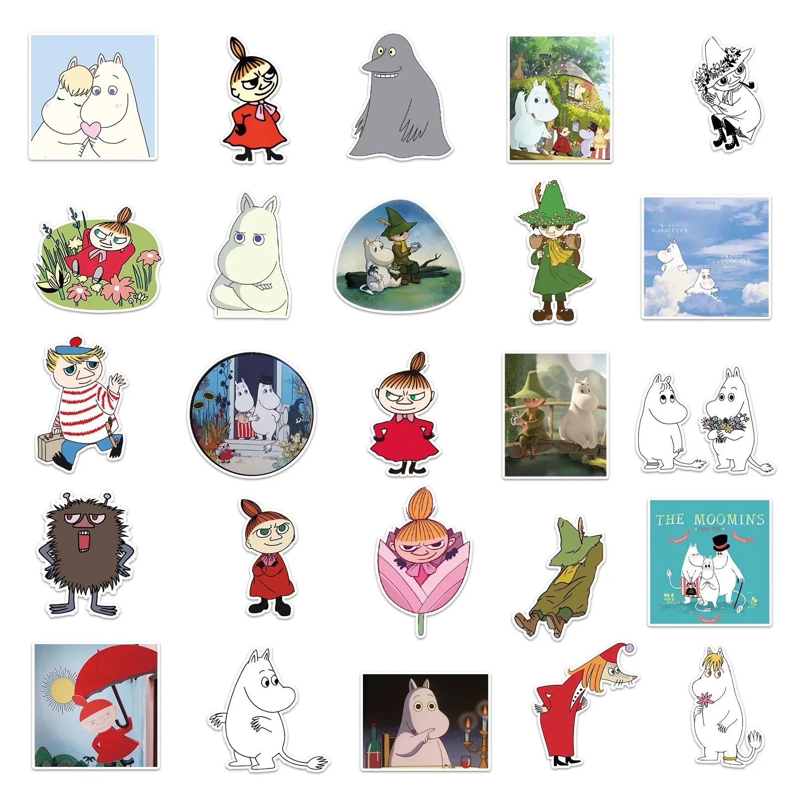 50pcs Cute Hippo Animation Creative Children's Graffiti Luggage Scooter Computer Tablet Cartoon Decoration Waterproof Sticker