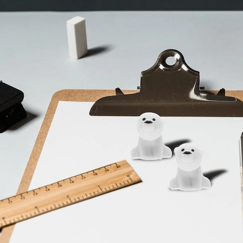 

40pcs Polar Bear Cute Mini Pencil Erasers For Kids Bulk Rubber Animal Erasers Classroom Rewards School Prizes Winter Theme