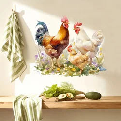 Cartoon Chicken Wall Decal - Removable & PVC Sticker for Living Room, Bedroom, Corners, Fridge & Washing Machine