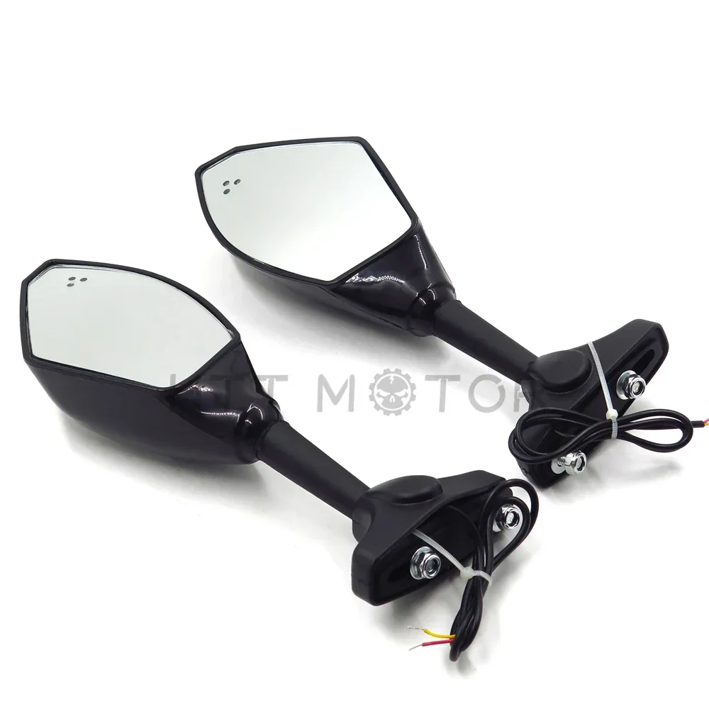 Motorcycle Mirror For Yamaha Yzf Honda Cbr Suzuki GSXR 600 750 1000 Hayabusa GSF SV650S Katana TL1000R Blue LED