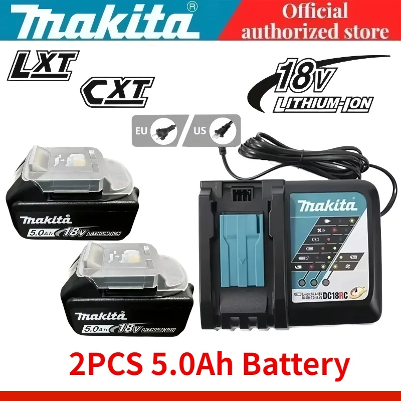 

Original Makita battery with LED charger can replace BL1830B BL1850B BL1860B LXT400 for Makita tools DTW700 DTW285 DDF487