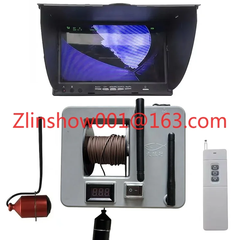 TL580S جهاز كاميرا السونار تحت الماء المحدث صدى أسلم 7 بوصة 500 متر قارب طعم صيد شاشة فيديو في الوقت الحقيقي (0.5 ميجابكسل)