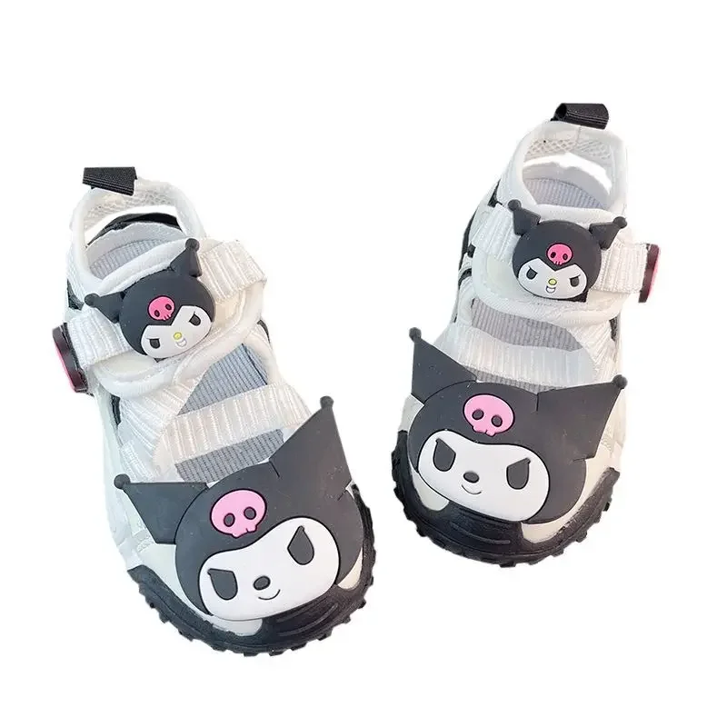 Anime Cartoon Kuromi Girls Sandals Fashion New antiscivolo scarpe Casual leggere estate Soft Bottom scarpe da spiaggia per bambini