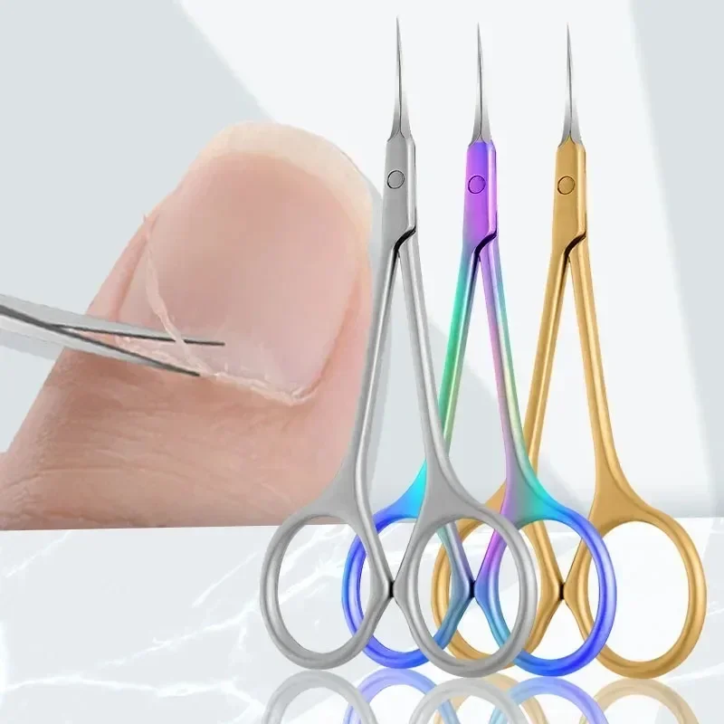 

Dead Skin Remover for Nails Curved Tip Manicure Scissors Art Clippers Stainless Steel Cuticle Scissors