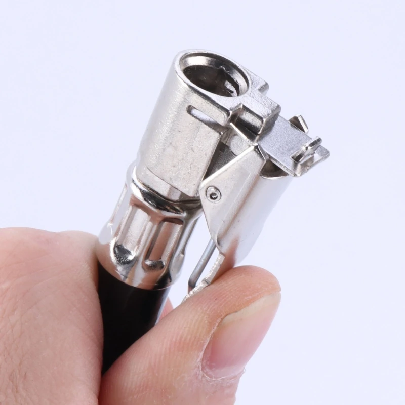 Car Bicycle Motorcycle Bike Flexible Clip On Air Tyre Tire Chuck Inflator Hose M126 hot sale