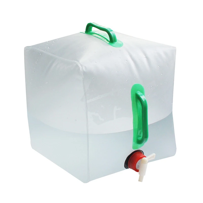 20L Camping Water Bag for Drinking Shower Large Capacity Water Container Kettle Outdoor Emergency Survival Tools with Taps