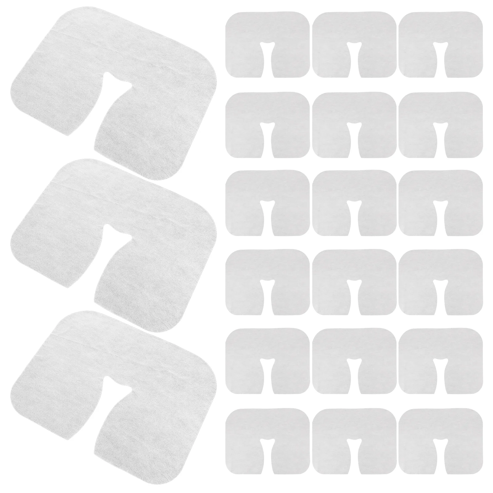 

400 Pcs Disposable Lying Pillow Case Face Masks Salon Covers Massage Headrest Mats Hole Pads Portable Cradle Non-woven Fabric